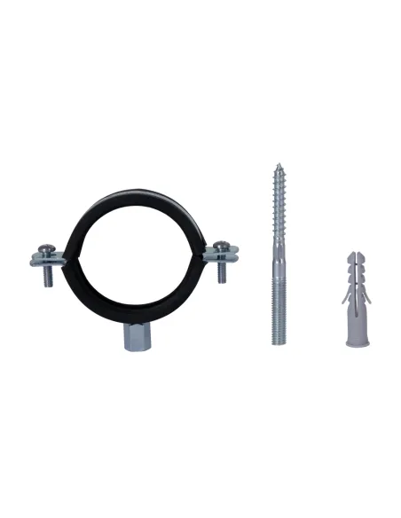 Хомут для трубы 60 - 64 мм Thermo Alliance Standart SD10050B в сборе с гайкой и дюбелем