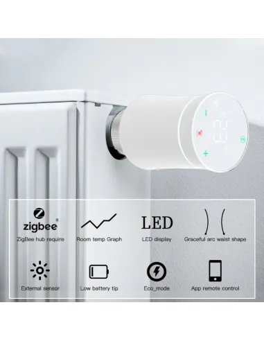 Сервопривід для термостатичного крана Thermo Alliance ZTRV-BY-100(W), бездротовий, програмований