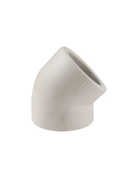 Уголок 45 для полипропиленовых труб Thermo Alliance 75 мм