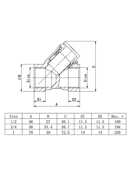 Фильтр грубой очистки ITAL IF100225 3/4 дюйма
