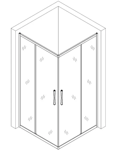 Душевая кабина без поддона Bravo Odra N90TB Mosaic, квадратная