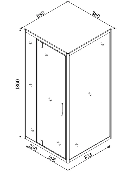 Душевая кабина без поддона Bravo Morava N90FS, квадратная