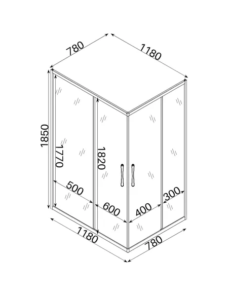 Душевая кабина без поддона Bravo Notec N120FS, прямоугольная