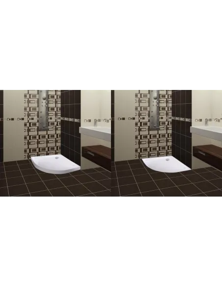 Низкий душевой поддон Bravo Pilica RS90I, полукруглый