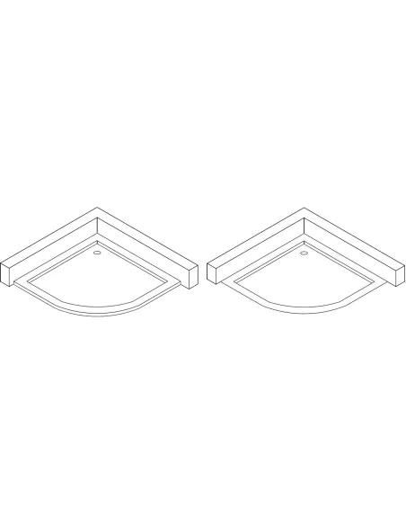 Низький душовий піддон Bravo Pilica RS90I, напівкруглий