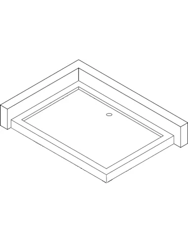 Низкий душевой поддон Bravo Narew SL120F, прямоугольный