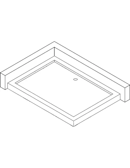 Низкий душевой поддон Bravo Narew SL120F, прямоугольный