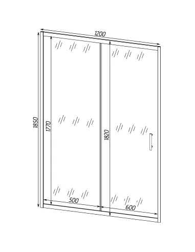 Душевая стеклянная дверь Bravo Tormes 120FS