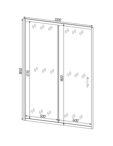 Душевая стеклянная дверь Bravo Tormes 120FS