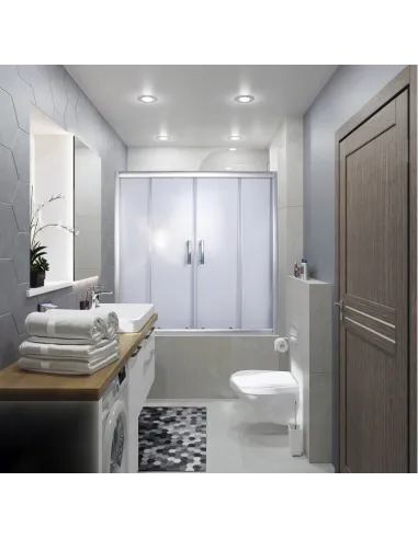 Стеклянная шторка для ванной Bravo Brda 170FS, 1400 х 1700 мм