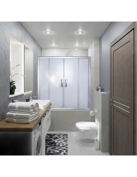 Стеклянная шторка для ванной Bravo Brda 170FS, 1400 х 1700 мм