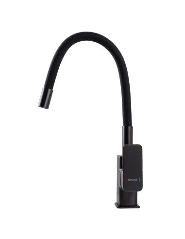 Змішувач для кухні з гнучким виливом Globus Lux Milano GLM-203LR-11-GRAPHITE чорний гофровилив