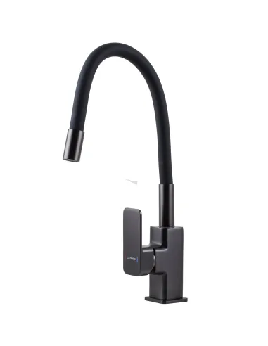 Змішувач для кухні з гнучким виливом Globus Lux Milano GLM-203LR-11-GRAPHITE чорний гофровилив