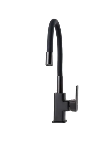 Смеситель для кухни с гибким изливом Globus Lux Milano GLM-203LR-11-GRAPHITE черный гофроизлив