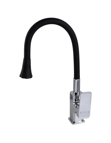 Смеситель для кухни с гибким изливом Globus Lux Milano GLM-0203LA-B01 черный гофроизлив