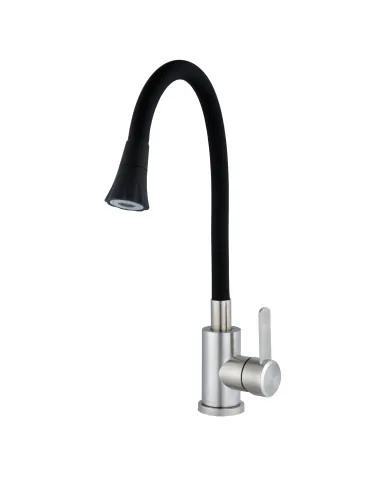 Смеситель для кухни с гибким изливом Globus Lux Wien SBT2-203SA-B01 черный гофроизлив