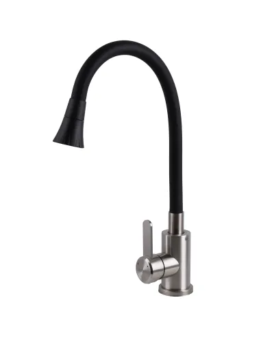 Смеситель для кухни с гибким изливом Globus Lux Wien SBT2-203SA-B01 черный гофроизлив