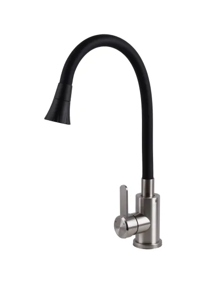 Смеситель для кухни с гибким изливом Globus Lux Wien SBT2-203SA-B01 черный гофроизлив