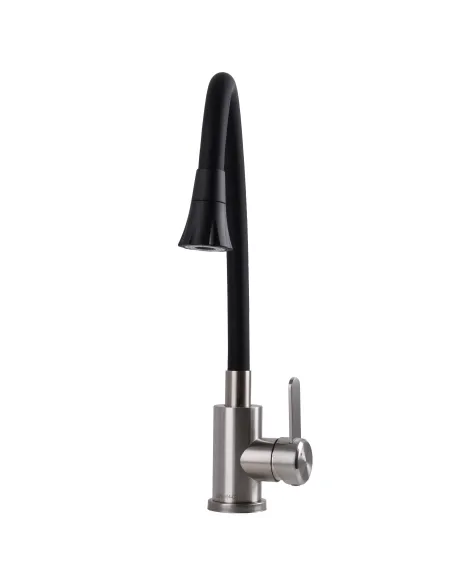 Смеситель для кухни с гибким изливом Globus Lux Wien SBT2-203SA-B01 черный гофроизлив