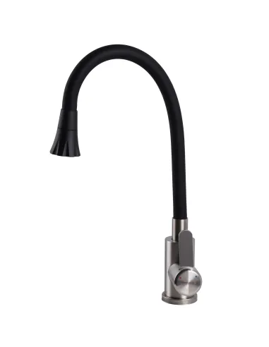 Смеситель для кухни с гибким изливом Globus Lux Wien SBT2-203SA-B01 черный гофроизлив