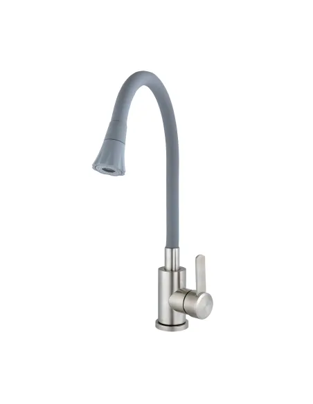 Змішувач для кухні з гнучким виливом Globus Lux Wien SBT2-203SA-G03 сірий гофровилив