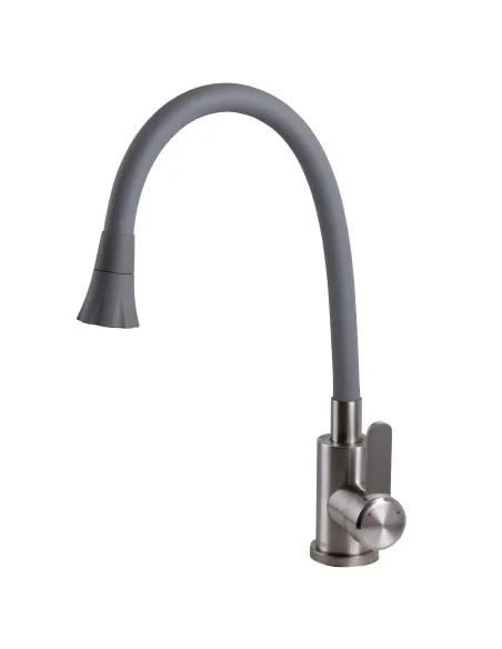 Змішувач для кухні з гнучким виливом Globus Lux Wien SBT2-203SA-G03 сірий гофровилив