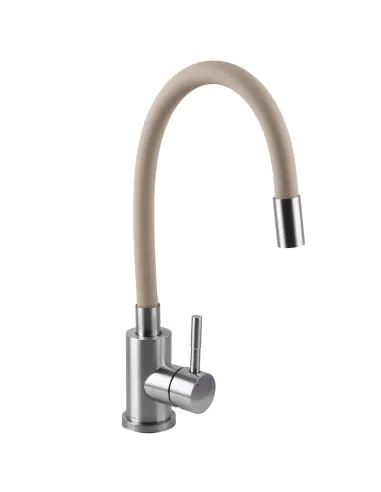 Смеситель для кухни с гибким изливом Globus Lux Alpen SBT1-203S-BG15 бежевый гофроизлив