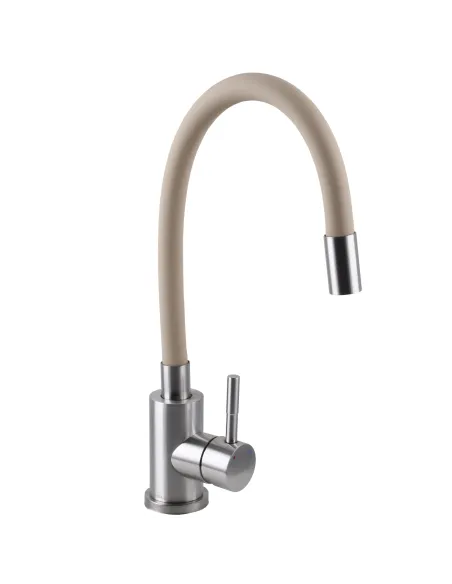 Змішувач для кухні з гнучким виливом Globus Lux Alpen SBT1-203S-BG15 бежевий гофровилив