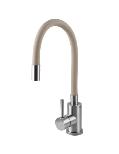 Смеситель для кухни с гибким изливом Globus Lux Alpen SBT1-203S-BG15 бежевый гофроизлив