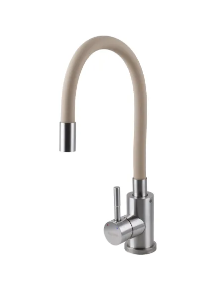 Змішувач для кухні з гнучким виливом Globus Lux Alpen SBT1-203S-BG15 бежевий гофровилив