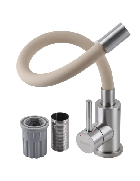 Змішувач для кухні з гнучким виливом Globus Lux Alpen SBT1-203S-BG15 бежевий гофровилив