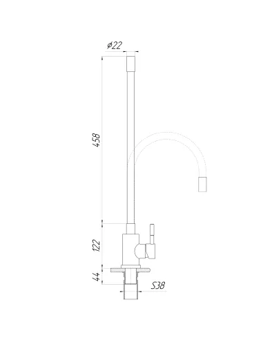 Змішувач для кухні з гнучким виливом Globus Lux Alpen SBT1-203S-BG15 бежевий гофровилив