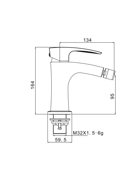 Смеситель для биде однорычажный Gappo G5007-6, черный