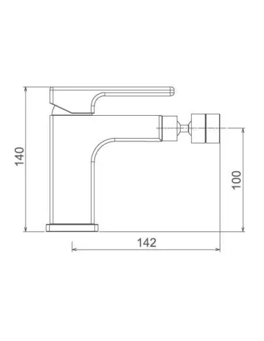 Змішувач для біде одноважільний Gappo G5017-8, білий