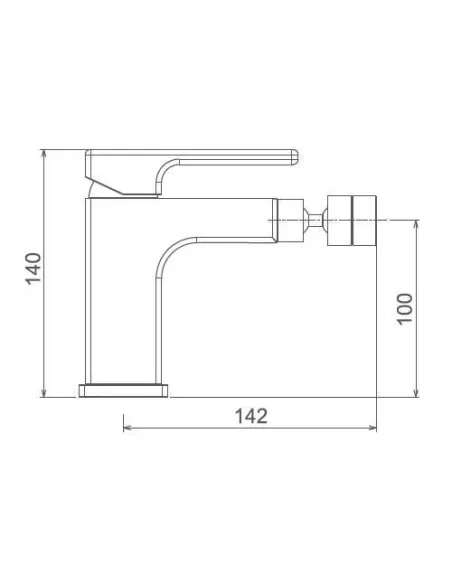 Змішувач для біде одноважільний Gappo G5017-8, білий