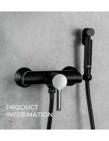 Набор для гигиенического душа со смесителем Gappo G2003-6, черный