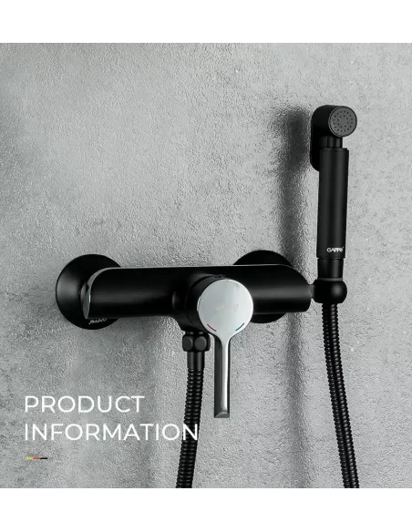 Набор для гигиенического душа со смесителем Gappo G2003-6, черный