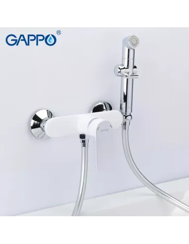 Набор для гигиенического душа со смесителем Gappo G2048-8, белый