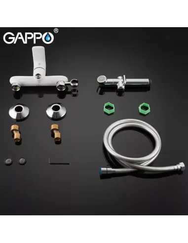 Набор для гигиенического душа со смесителем Gappo G2048-8, белый