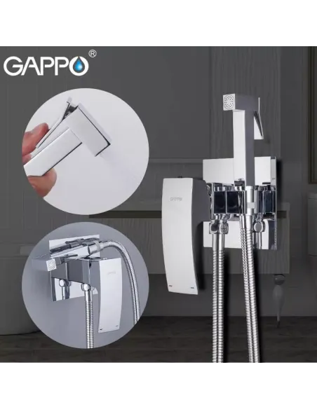 Набор для гигиенического душа со смесителем Gappo G7207-1, хром