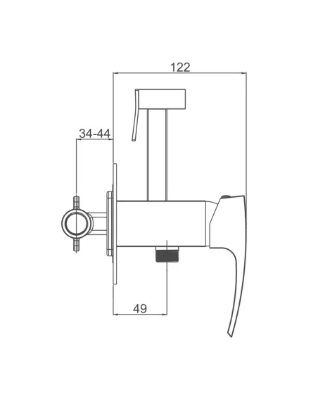Набор для гигиенического душа со смесителем Gappo G7207-1, хром