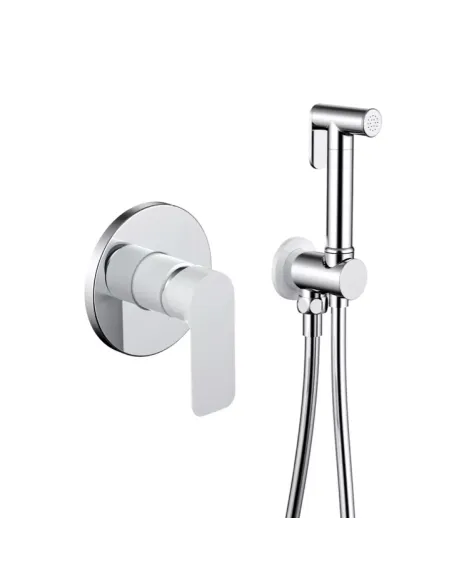 Набор для гигиенического душа со смесителем Gappo G7248, белый хром