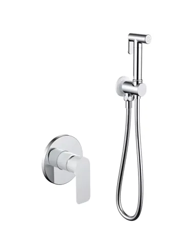 Набор для гигиенического душа со смесителем Gappo G7248, белый хром