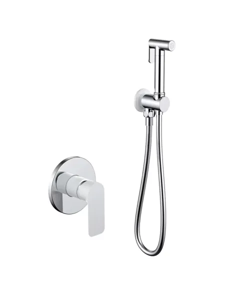 Набор для гигиенического душа со смесителем Gappo G7248, белый хром