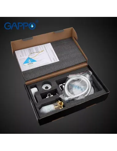 Набор для гигиенического душа со смесителем Gappo G7248, белый хром