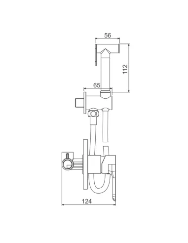 Набор для гигиенического душа со смесителем Gappo G7248, белый хром