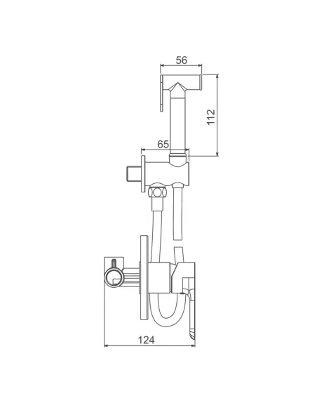Набор для гигиенического душа со смесителем Gappo G7248, белый хром