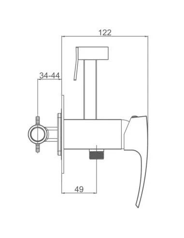 Набір для гігієнічного душу із змішувачем Gappo G7207-6, чорний