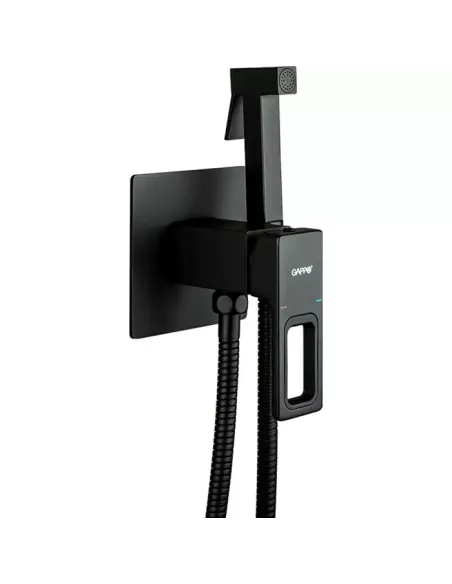 Набор для гигиенического душа со смесителем Gappo G7217-6, черный