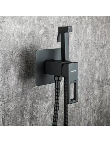 Набор для гигиенического душа со смесителем Gappo G7217-6, черный